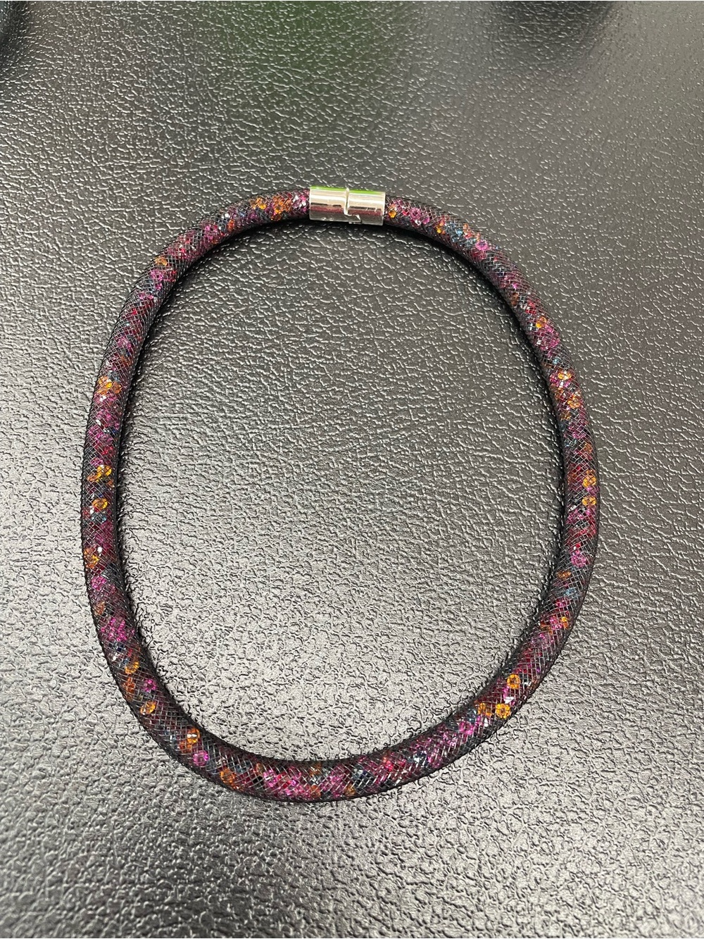 Handmade Multi-Color Beaded Rope Necklace - Pink Accent